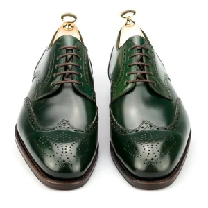 Cheap Carmina Men's Green Cordovan Derby Shoes |