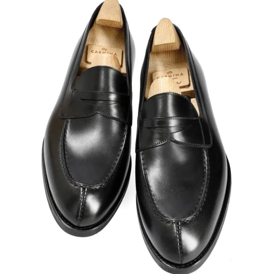 mocassin_penny_loafer__tims_3.webp Best Sale Carmina MOCASSIN PENNY LOAFER 80682 TIMS BLACK