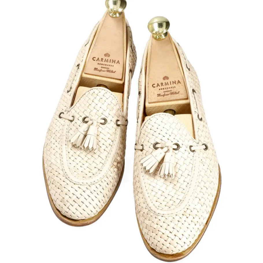 mocassins__glands_femmes_tresss_naturel__carmina_3.webp Flash Sale Carmina MOCASSINS À GLANDS FEMMES TRESSÉS NATUREL | NATURAL