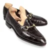 Hot Carmina MOCASSINS A BOUCLE ALLIGATOR MARRON | BROWN