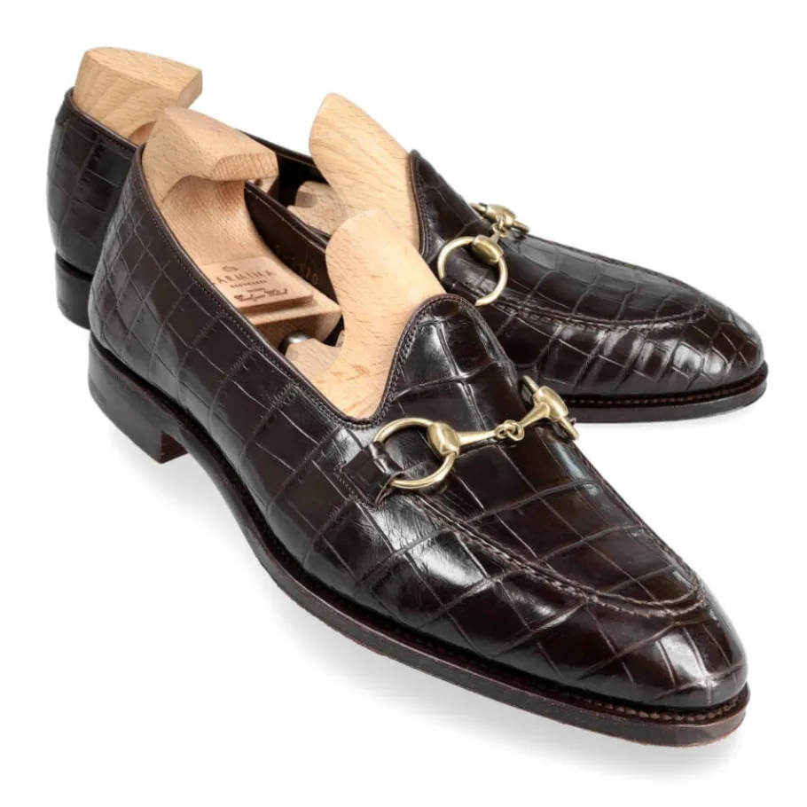 mocassins_a_boucle_alligator_marron__carmina_0.webp Hot Carmina MOCASSINS A BOUCLE ALLIGATOR MARRON | BROWN