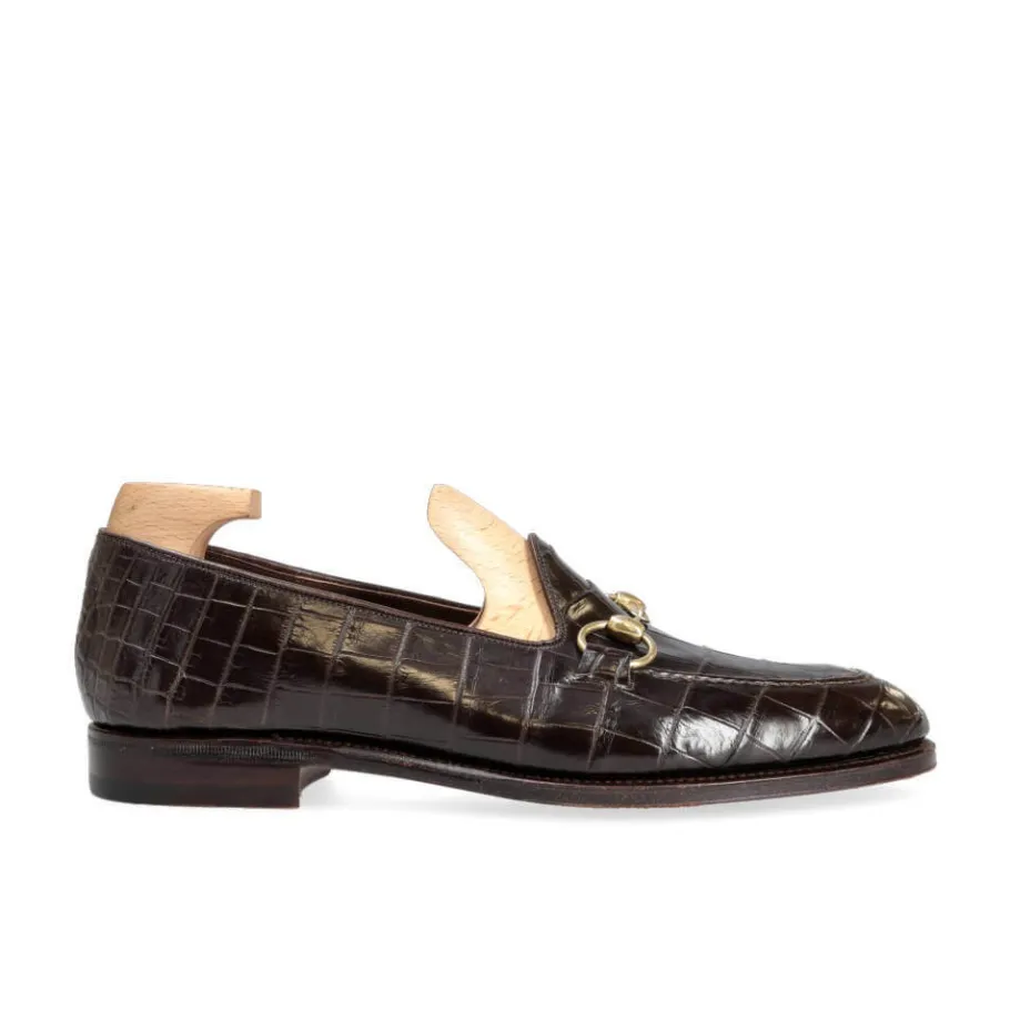 mocassins_a_boucle_alligator_marron__carmina_2.webp Hot Carmina MOCASSINS A BOUCLE ALLIGATOR MARRON | BROWN