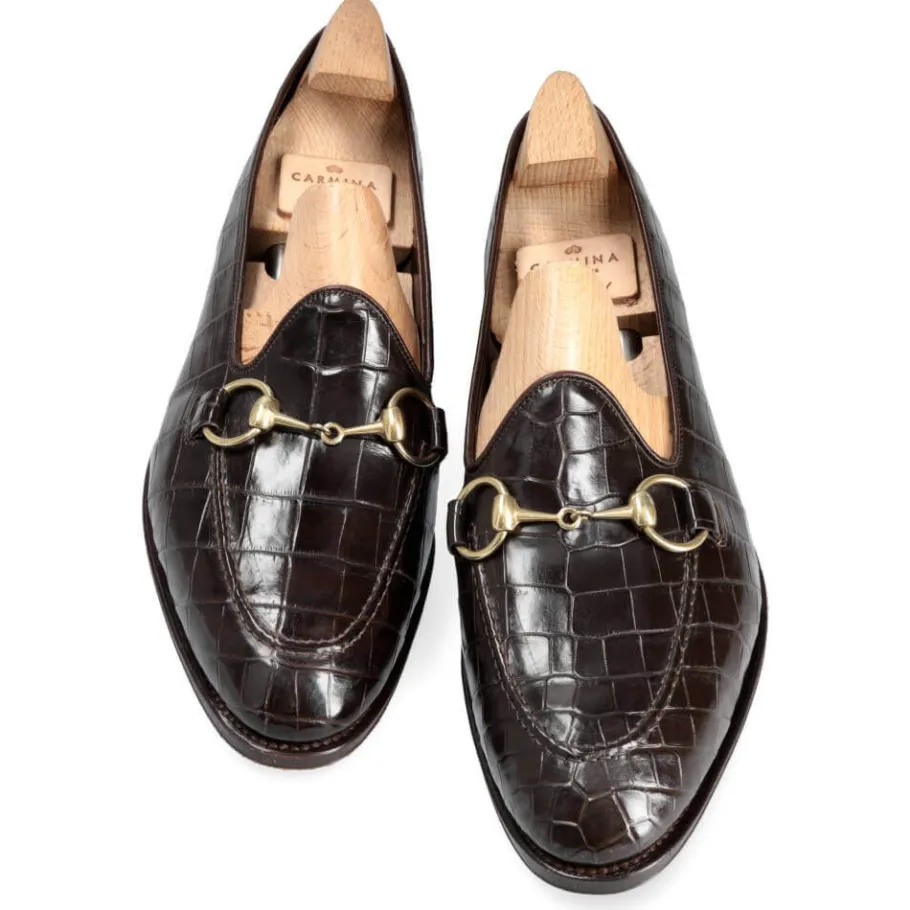 mocassins_a_boucle_alligator_marron__carmina_3.webp Hot Carmina MOCASSINS A BOUCLE ALLIGATOR MARRON | BROWN