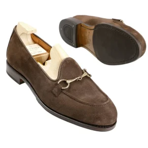 Store Carmina MOCASSINS A BOUCLE FEMME DAIM MARRON | BROWN