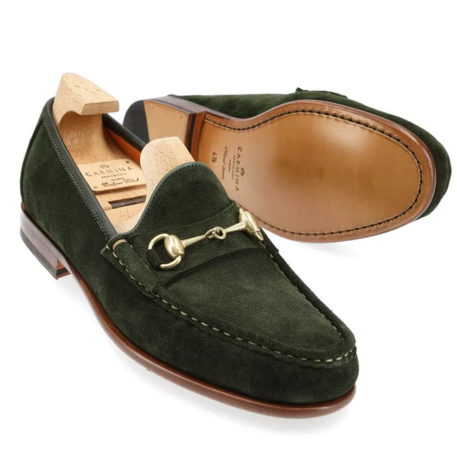 mocassins_a_boucle_femme_daim_vert_mousse__carmina_1.webp Sale Carmina MOCASSINS A BOUCLE FEMME DAIM VERT MOUSSE | MOSS