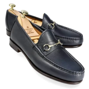Outlet Carmina MOCASSINS A BOUCLE RUSTICALF BLUE MARINE | NAVY