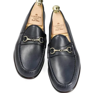 Outlet Carmina MOCASSINS A BOUCLE RUSTICALF BLUE MARINE | NAVY