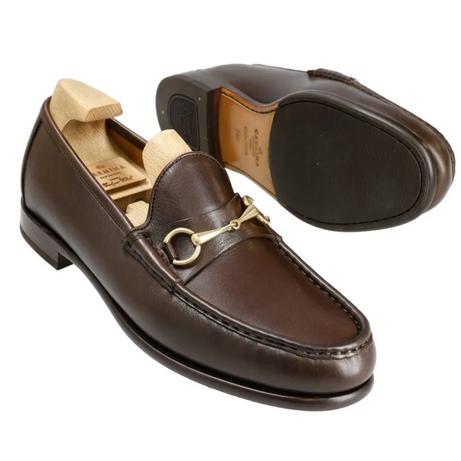 mocassins_a_boucle_rusticalf_marron__carmina_1.webp Shop Carmina MOCASSINS A BOUCLE RUSTICALF MARRON | BROWN