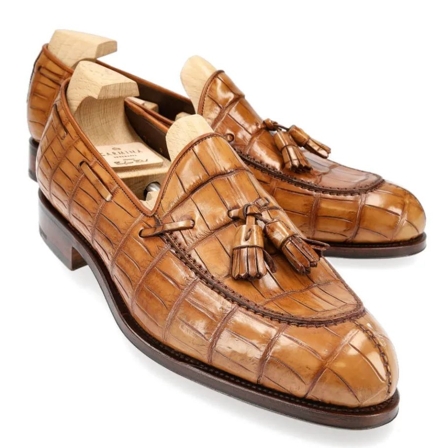 mocassins_a_gland_alligator_cuir__carmina_0.webp Hot Carmina MOCASSINS A GLAND ALLIGATOR CUIR | TANNED
