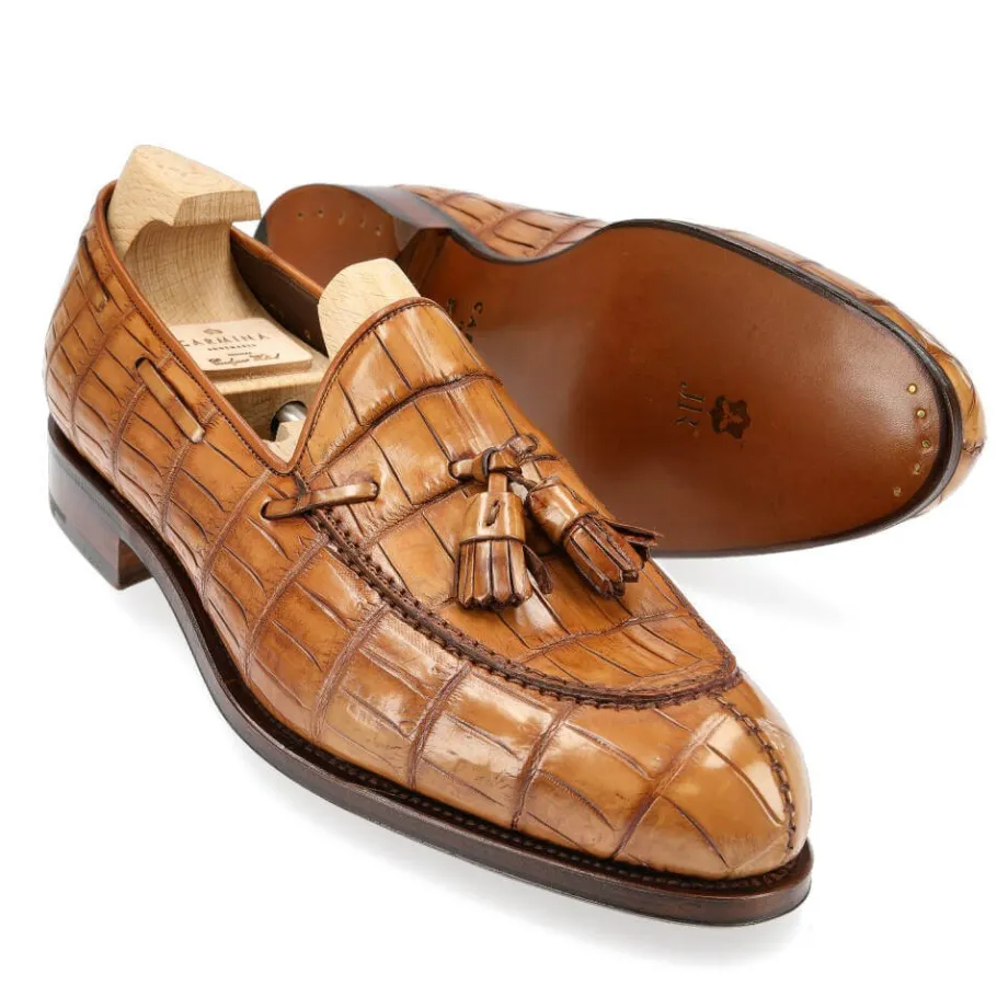mocassins_a_gland_alligator_cuir__carmina_1.webp Hot Carmina MOCASSINS A GLAND ALLIGATOR CUIR | TANNED