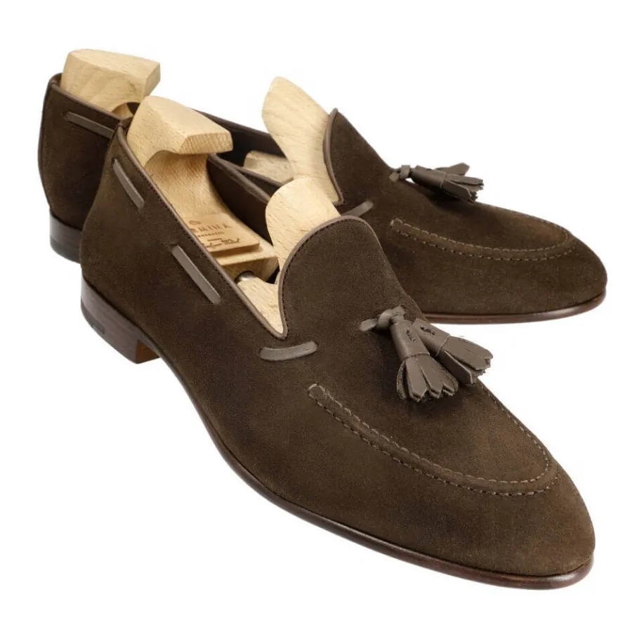 mocassins_a_gland_brun_daim__carmina_0.webp Clearance Carmina MOCASSINS A GLAND BRUN DAIM | BROWN