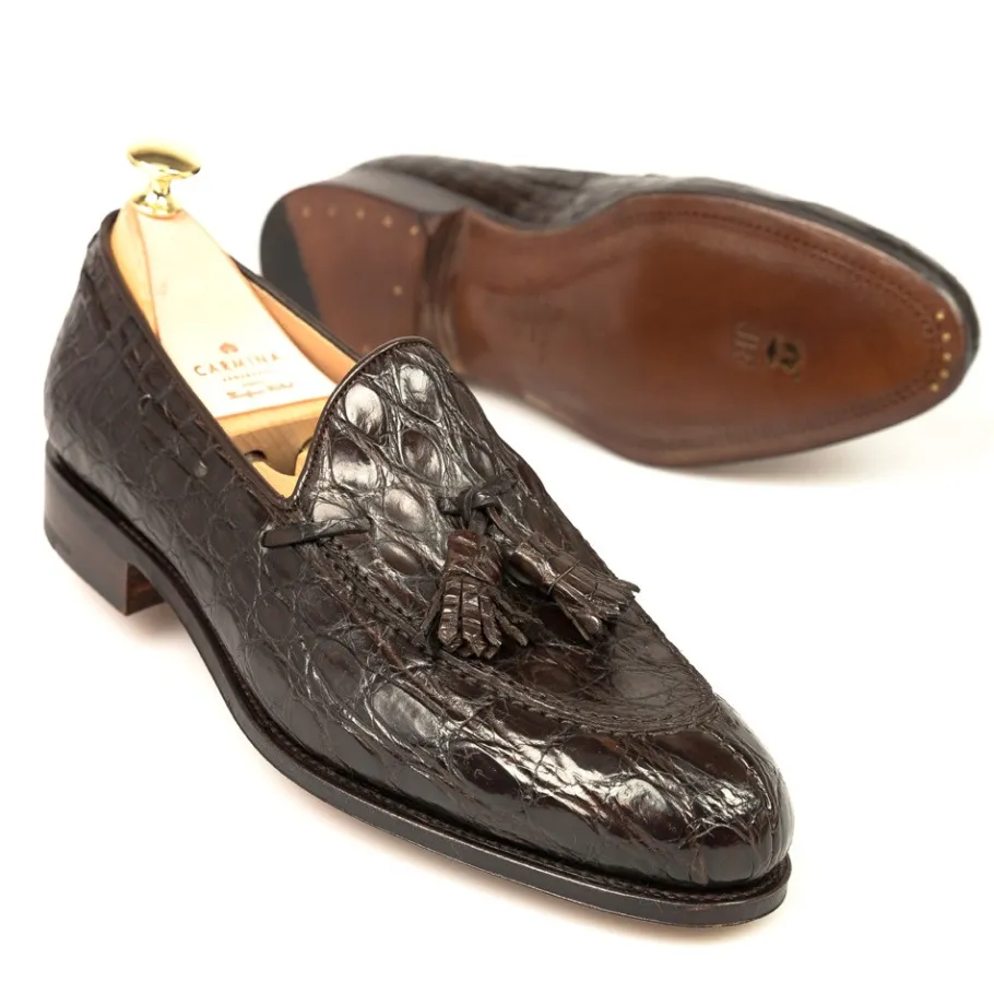 mocassins_a_gland_crocodile_marron__carmina_1.webp Cheap Carmina MOCASSINS A GLAND CROCODILE MARRON | BROWN