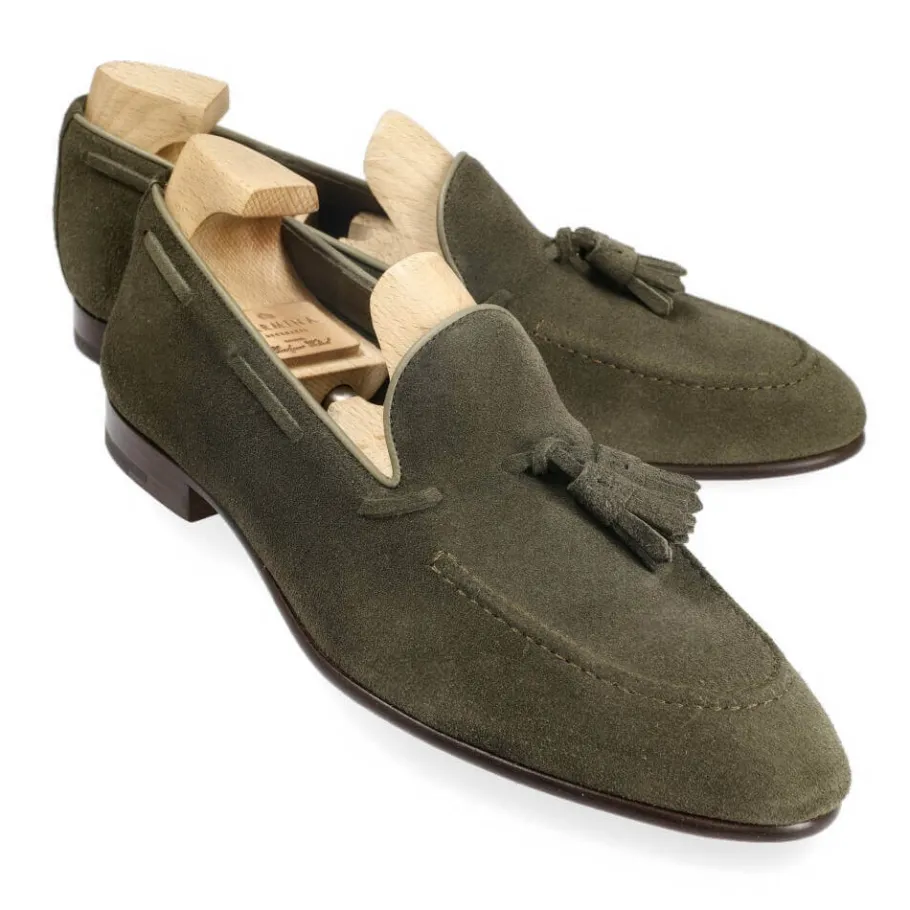 mocassins_a_gland_loden_daim__carmina_0.webp Flash Sale Carmina MOCASSINS A GLAND DAIM | LODEN