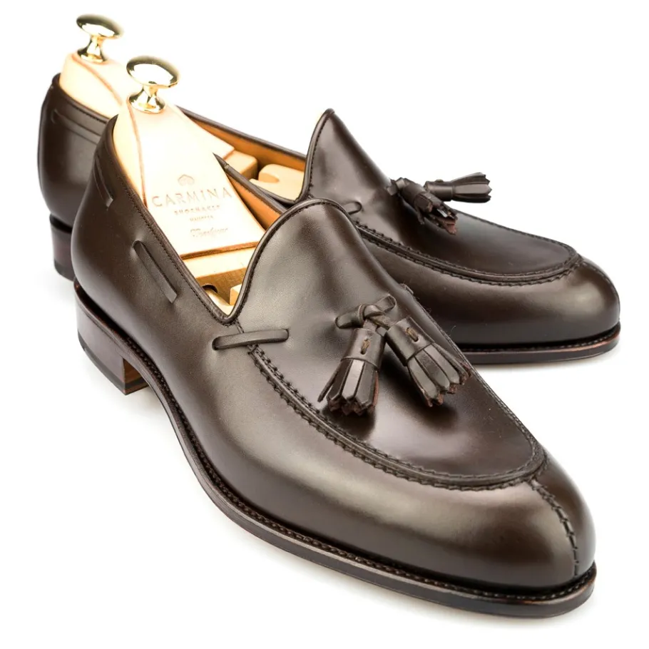 mocassins_a_gland_marron_boxcalf__carmina_0.webp Clearance Carmina MOCASSINS A GLAND MARRON BOXCALF | BROWN