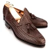New Carmina MOCASSINS A GLAND MARRON CUIR TRESSE | BROWN