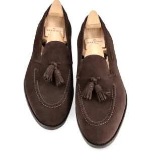 Online Carmina MOCASSINS A GLAND MARRON DAIM | BROWN
