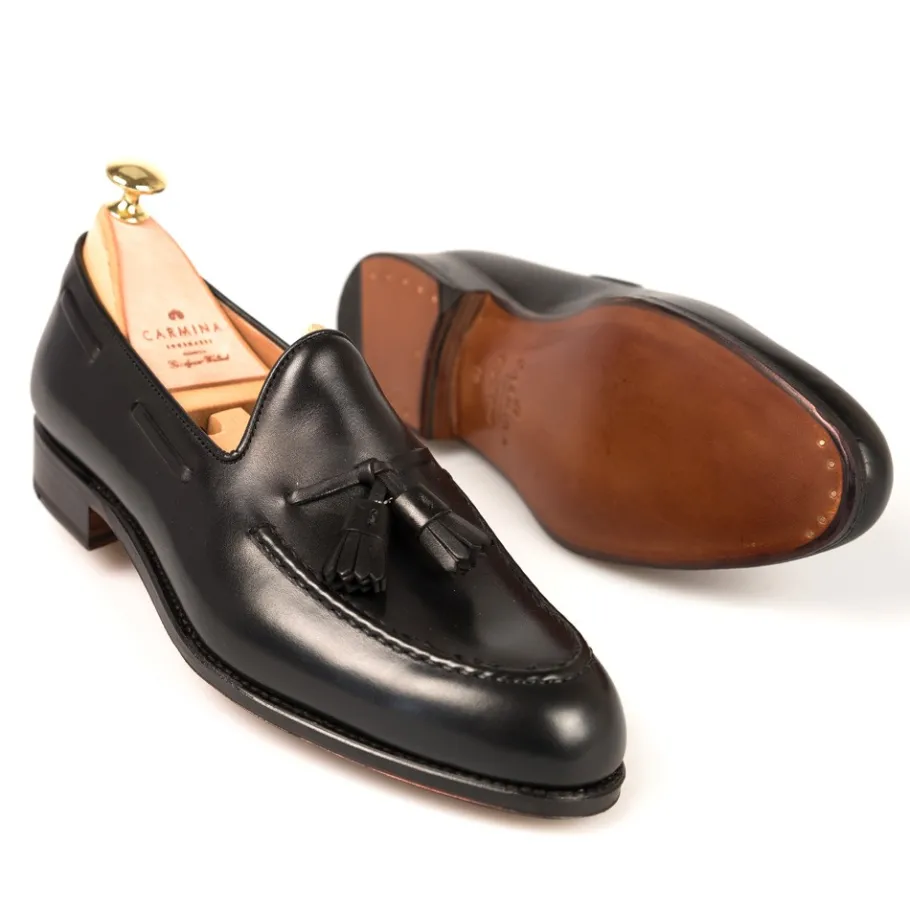 mocassins_a_gland_noir_boxcalf__carmina_1-2.webp Cheap Carmina MOCASSINS A GLAND NOIR BOXCALF | BLACK