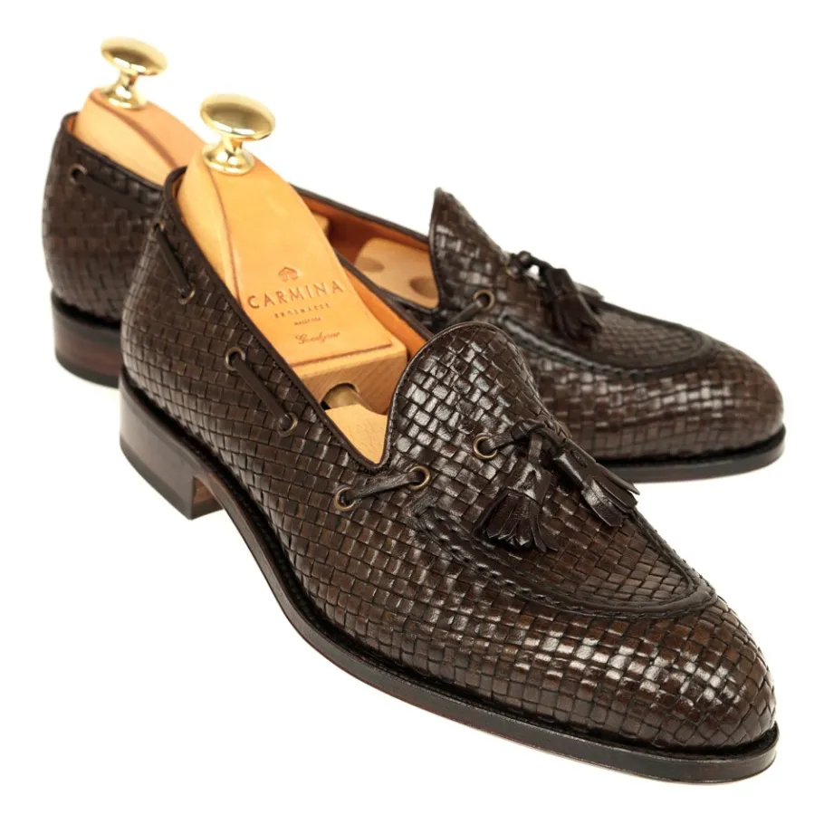 mocassins_a_glands_femme_tresse_marron_carmina_0.webp Best Sale Carmina MOCASSINS A GLANDS FEMME TRESSE MARRON | BROWN