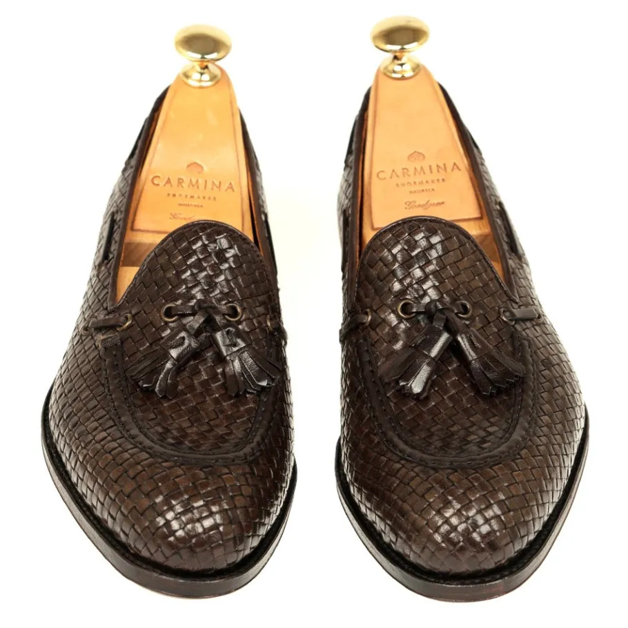 mocassins_a_glands_femme_tresse_marron_carmina_3.webp Best Sale Carmina MOCASSINS A GLANDS FEMME TRESSE MARRON | BROWN