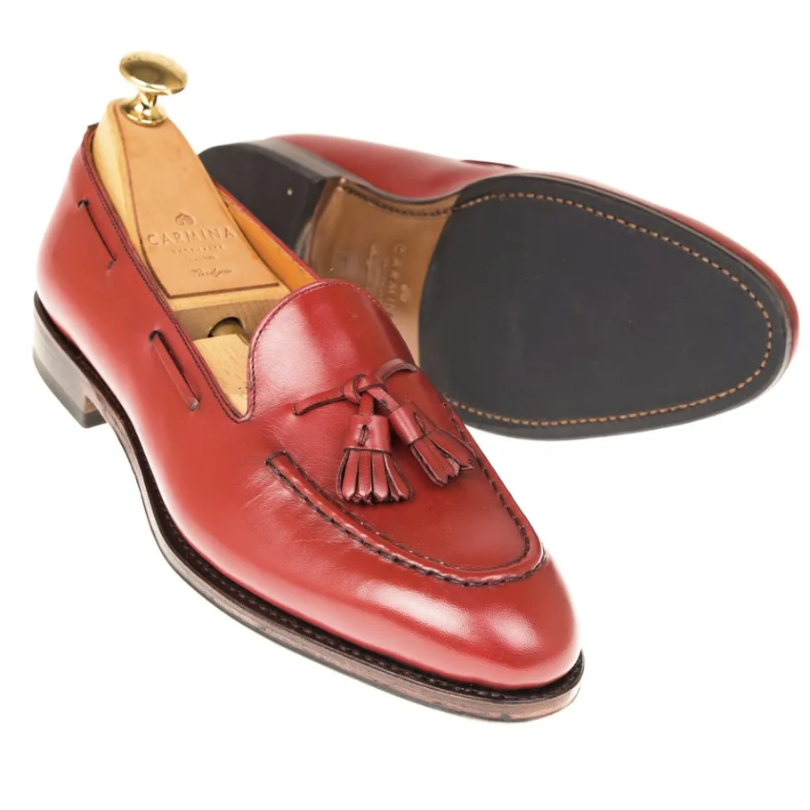mocassins_a_glands_femme_vitello_rouge_carmina_1.webp Best Carmina MOCASSINS A GLANDS FEMME VITELLO ROUGE | RED