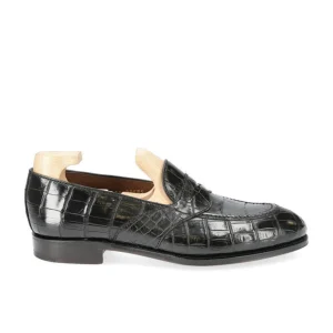 Best Sale Carmina MOCASSINS ANTIFAZ ALLIGATOR NOIR | BLACK