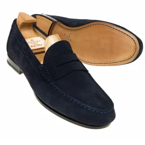 Outlet Carmina MOCASSINS ANTIFAZ BOXCALF NOIR | NAVY