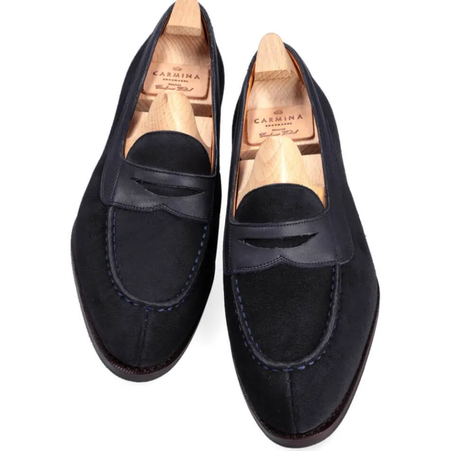 mocassins_antifaz_femme_daim_marine_carmina_3.webp Outlet Carmina MOCASSINS ANTIFAZ FEMME DAIM MARINE | NAVY