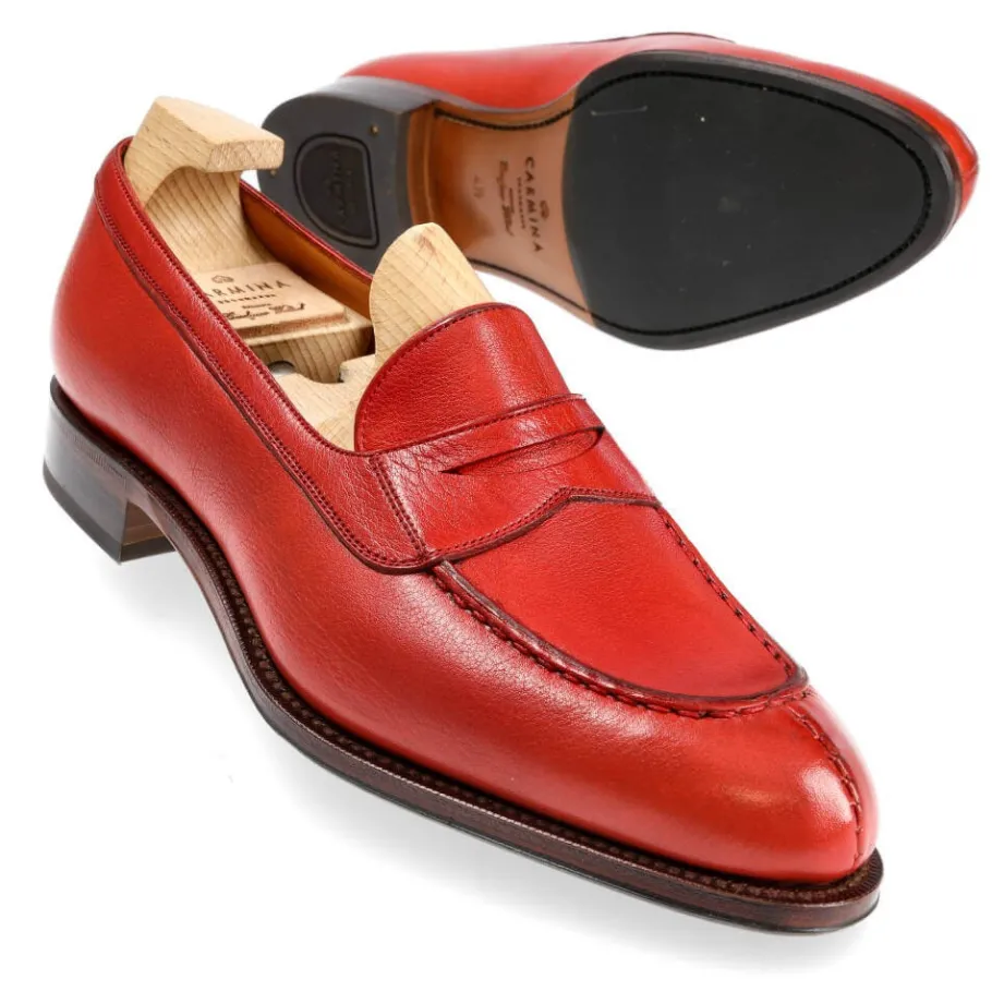 mocassins_antifaz_femme_rusticalf_rouge_carmina_1.webp Cheap Carmina MOCASSINS ANTIFAZ FEMME RUSTICALF ROUGE | RED