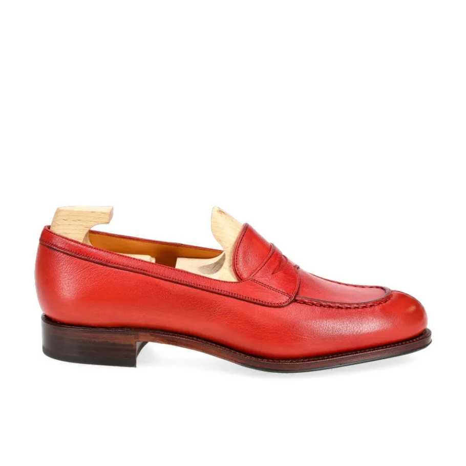 mocassins_antifaz_femme_rusticalf_rouge_carmina_2.webp Cheap Carmina MOCASSINS ANTIFAZ FEMME RUSTICALF ROUGE | RED