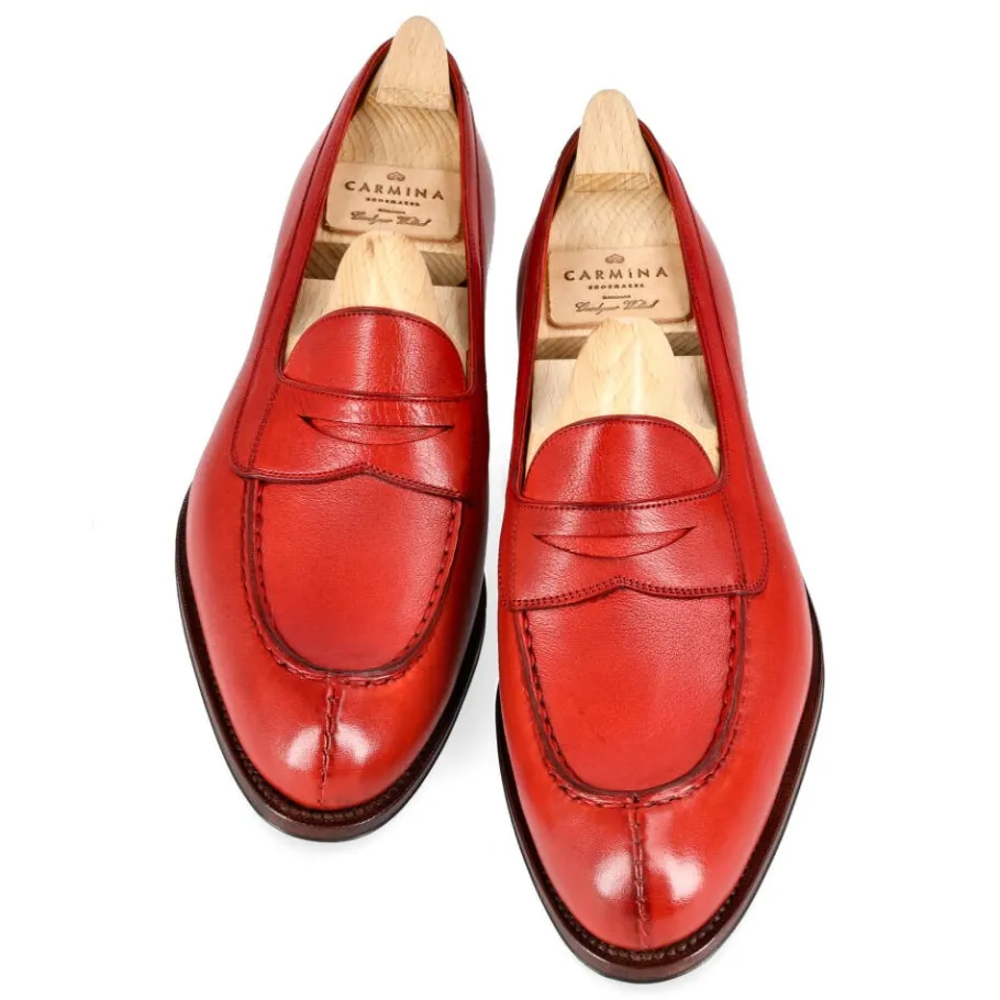 mocassins_antifaz_femme_rusticalf_rouge_carmina_3.webp Cheap Carmina MOCASSINS ANTIFAZ FEMME RUSTICALF ROUGE | RED