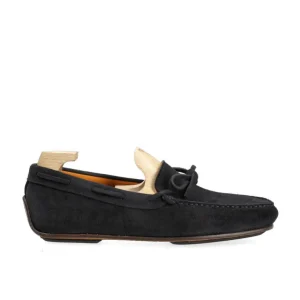 Fashion Carmina MOCASSINS AVEC NOEUD FEMME DAIM MARINE | NAVY