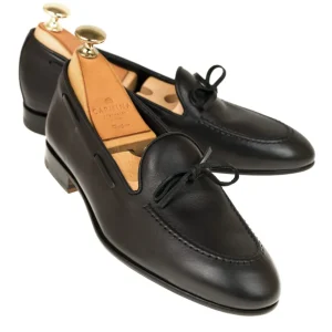 Best Sale Carmina MOCASSINS AVEC NOEUD FEMME RUSTICALF NOIR | BLACK