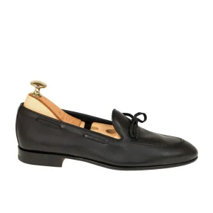 Best Sale Carmina MOCASSINS AVEC NOEUD FEMME RUSTICALF NOIR | BLACK
