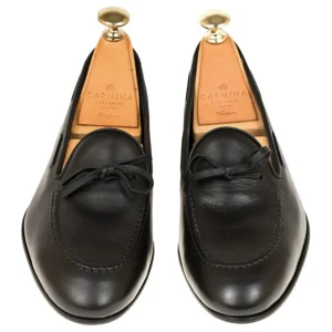 Best Sale Carmina MOCASSINS AVEC NOEUD FEMME RUSTICALF NOIR | BLACK