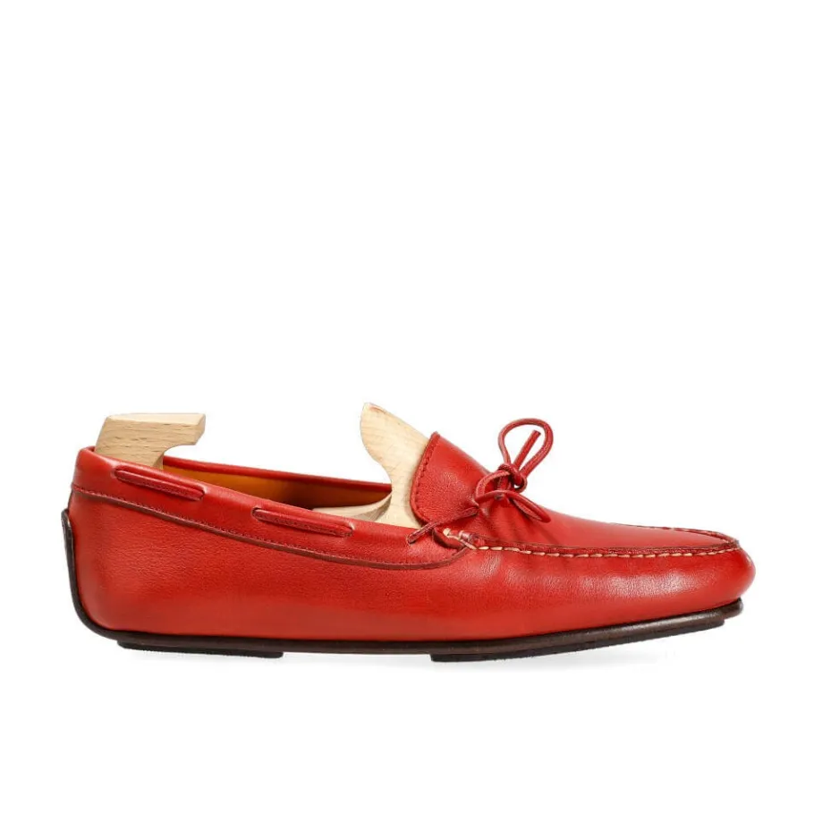 mocassins_avec_noeud_femme_rusticalf_rouge_carmina_2.webp Clearance Carmina MOCASSINS AVEC NOEUD FEMME RUSTICALF ROUGE | RED