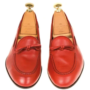 Store Carmina MOCASSINS AVEC NOEUD FEMME RUSTICALF ROUGE | RED