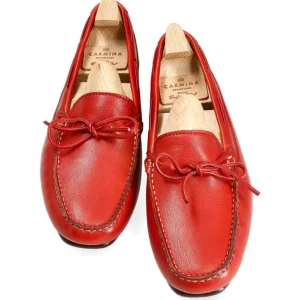 Clearance Carmina MOCASSINS AVEC NOEUD FEMME RUSTICALF ROUGE | RED
