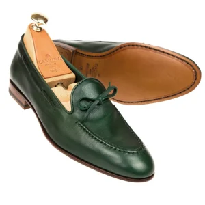 Clearance Carmina MOCASSINS AVEC NOEUD FEMME RUSTICALF VERT | GREEN