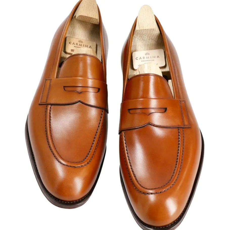 mocassins_homme__pompon__robert_3.webp Hot Carmina MOCASSINS HOMME À POMPON 80832 ROBERT TANNED(CHESNUTFINISH)