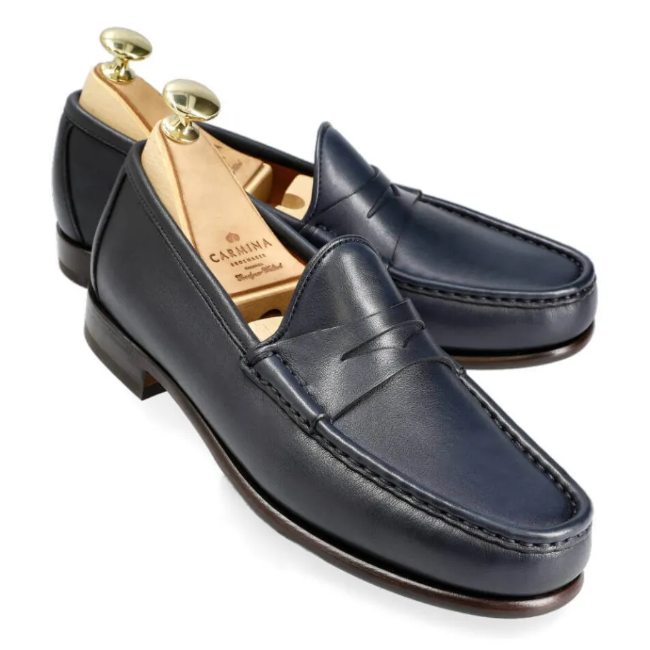 mocassins_penny_pour_femmes_marine_rusticalf__carmina_0.webp Clearance Carmina MOCASSINS PENNY POUR FEMMES MARINE RUSTICALF | NAVY