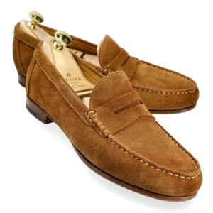 Discount Carmina MOCASSINS PENNY POUR HOMMES EN DAIM REPELLO TANNÉ | TANNED