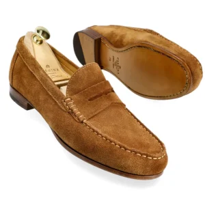 Discount Carmina MOCASSINS PENNY POUR HOMMES EN DAIM REPELLO TANNÉ | TANNED