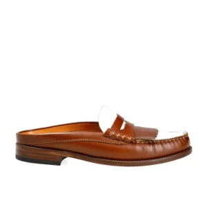 Fashion Carmina MULES FEMME CHAUSSURES TAN ET BLANC ROIS | TANNED/WHITE