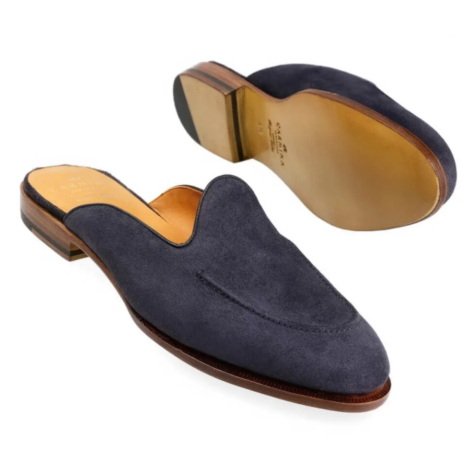 mules_femme_daim_vogue_marine__carmina_1.webp Online Carmina MULES FEMME DAIM VOGUE MARINE | NAVY