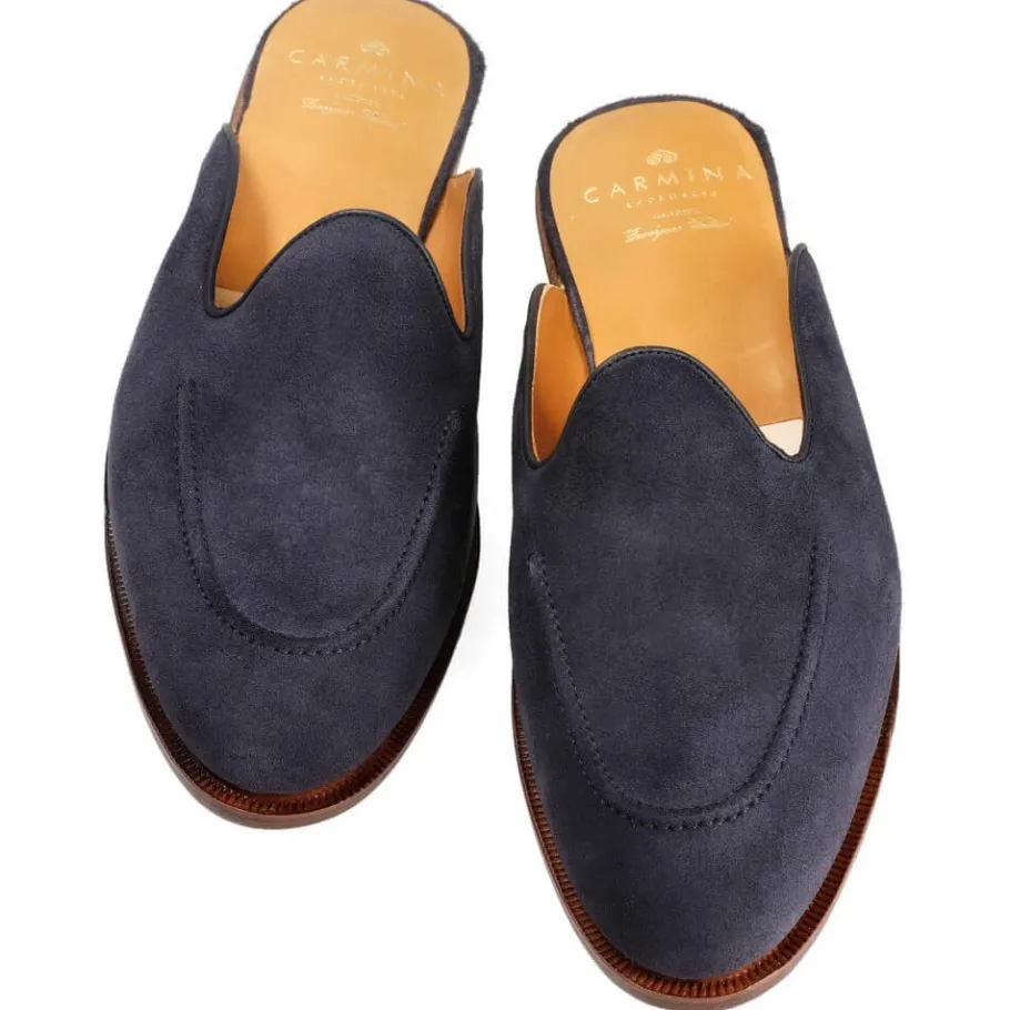 mules_femme_daim_vogue_marine__carmina_3.webp Online Carmina MULES FEMME DAIM VOGUE MARINE | NAVY