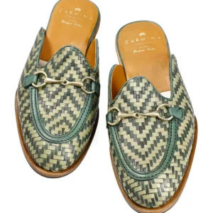 Hot Carmina MULES FEMMES CHAUSSURES VERT TRESSÉ | GREENARMY