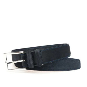 Sale Carmina Suede Leather Belt | Shoemaker NAVY