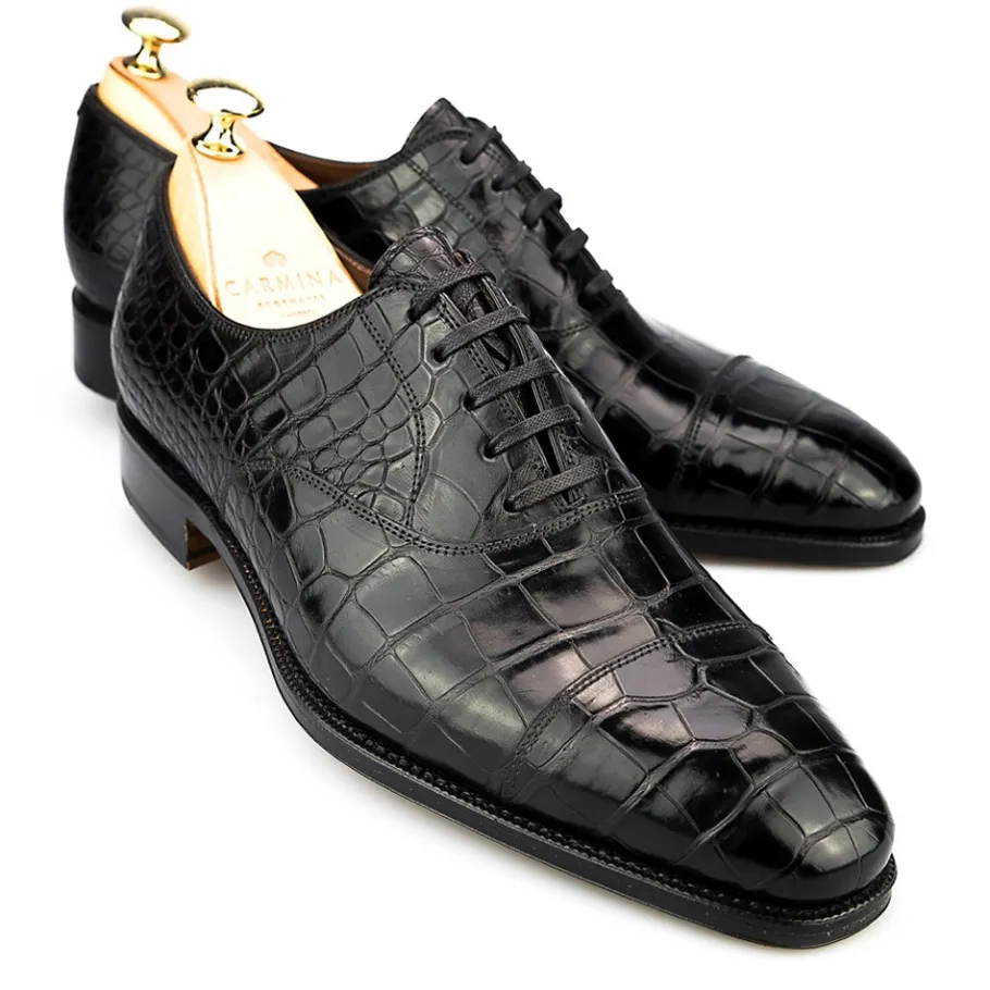 oxford_a_bout_droit_alligator_noir__carmina_0.webp Store Carmina OXFORD A BOUT DROIT ALLIGATOR NOIR |