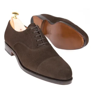 Store Carmina OXFORD A BOUT DROIT CHAUSSURES MARRON DAIM | BROWN