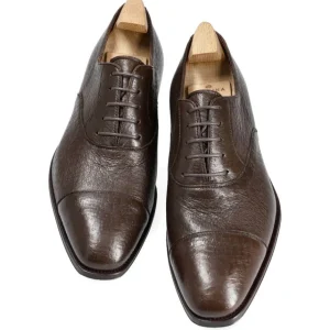 Store Carmina OXFORD A BOUT DROIT CHAUSSURES MARRON PECARI | BROWN